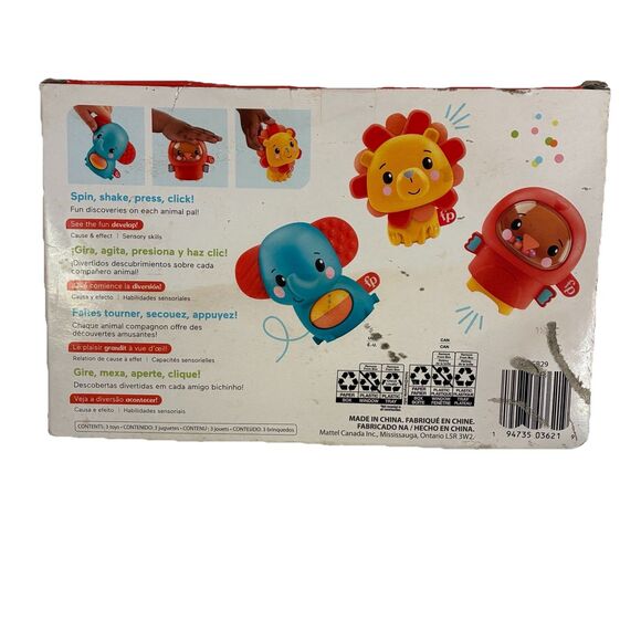 Fisher Price Busy Buddies Gift Set. Spin, Shake, Press, Click 3 Individual Toys - Picture 5 of 6